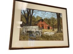 DON FUSCO AMERICAN ARTIST ORIGINAL WATERCOLOR ON PAPER WESTERN