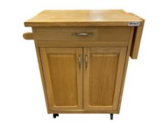 ROLLING KITCHEN CART WITH KNIFE HOLDER AND TOWEL BAR