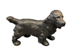 ANTIQUE HEAVY CAST IRON SPANIEL HUNTING DOG FIGURAL DOOR STOP