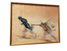 PAPENDIECK ORIGIANL OIL ON CANVAS MOMENT OFSEPERATION OR LONGING