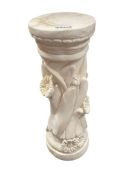 LEE'S POTTRY NUDE CERAMIC FLORAL / BOTANICAL DESIGN PEDESTAL