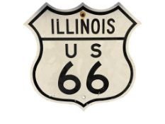 ILLINOIS US ROUTE 66 HIGHWAY SIGN