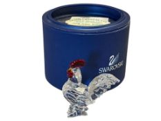 SWAROVSKI CRYSTAL COCEREL ROOSTER FIGURINE DESIGNED BY MICHAEL STAMEY NO. 7674, RETITRED
