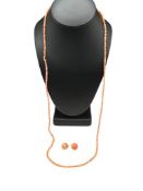 ANGEL SKIN CORAL BEAD NECKLACE AND EARRINGS