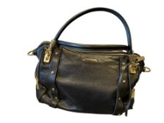 REBECCA MINKOFF LEATHER HANDBAG WITH WALLET WRISTLET AND SHOULDER STRAP NEW