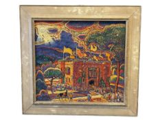 EDWARD MIDDLETON MANIGAULT CANADIAN-BORN AMERICAN-MODERNIST ARTIST ORIGINAL OIL ON CANVAS