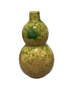 MID-20TH CENTURY CHINESE GOURD ON GOURD LAVA CELEDON GLAZE VASE