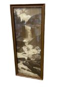 ANSEL ADAMS PROLIFIC AMERICAN PHOTOGRAPHER VINTAG SEPIA TONED PHOTO-PRINT OF VERNAL FALLS