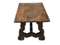 SPANISH BAROQUE STLYE DARK FINISH SIDE TABLE