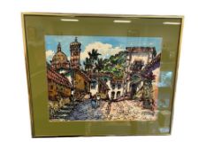 JOEL CABRERA MEXICAN ARTIST ORIGINAL WATERCOLOR ON PAPER