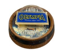 TWO VINTAGE OLYMPIA BEER SIGNS