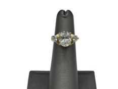 14K YELLOW GOLD CZ FASHION RING