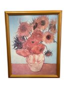 VINCENT VAN GOGH DUTCH POST IMPRESSIONISTS SUNFLOWERS PRINT