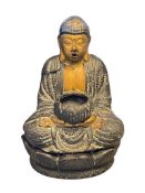 EARLY 20TH CENTURY TIBETAN LOTUS BUDDHIST INCENSE BURNER CERAMIC ART PIECE