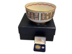 PICKARD IVORY AND GOLD UNITED STATES HISTROICAL SOCIETY PRESIDENTIAL BOWL NO. 1027/5000