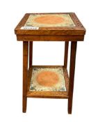 VINTAGE 1970'S ITALIAN MADE TWO-TIER PLANT STAND WITH TERRACOTTA TILES