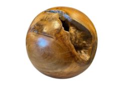 LACQUERED MAPLE SPHERE CENTERPIECE, CONTEMPORARY MODERN DECOR
