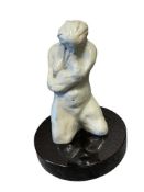 1997 LIMITED EDITION SIGNED MODERNIST FEMALE TORSO METAL SCULPTURE