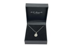 R.H. MACY & CO. STERLING SILVER DIAMOND DROP PENDANT NECKLACE