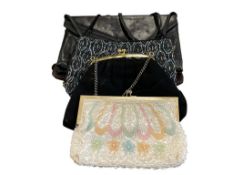 FIVE VINTAGE EVENING BAGS
