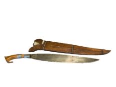 VINTAGE TRADITIONAL PHILIPPINE MADE BARONG SWORD WITH SCABBARD