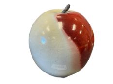 MASUO OJIMA JAPANESE AMERICAN CALIFORMIA POTTER HAND MADE GLAZED POTTERY APPLE SCULPTURE