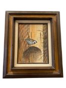 GARY KOLTER ARIZONA BORN ARTIST ORIGINAL OIL ON CANVAS BOARD PAINTING OF HOUSE SPARROW