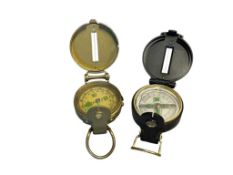 ENGINEER DIRECTIONAL COMPASS, BOTH LIQUID FILLED METAL AND PLASTIC CASE
