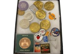 NEVADA AND CALIFORNIA COLLECTIBLE TOKENS, CASINO CHIPS, PINS, LIGHTER