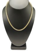 14K YELLOW GOLD DESIGNER HALLMARKED FANCY LINK NECKLACE