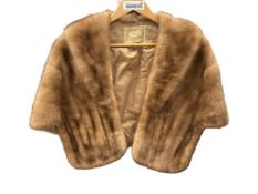 MEIER & FRANK CO. LIGHT BROWN MINK FUR SHOULDER WRAP