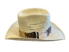 RESISTOL LEE'S WESTERN WEAR SPARKS NEVADA STRAW HAT SIZE 7
