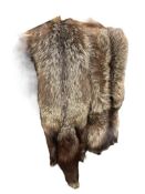TWO VINTAGE SILVER FOX FUR FULL BODY STOLE