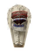 NORTHERN NEVADA VINTAGE 20TH CENTURY BUCKSKIN NATIVE AMERICAN CRADLEBOARD