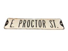 VINTAGE STEEL STREET SIGN E. PROCTOR STREET CARSON CITY, NEVADA