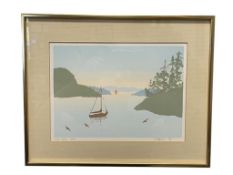 MARGARET FERGUSEN PACIFIC NORTHWEST AMERICNA ARTIST LIMITED EDITION PRINT TITLED SAFE HARBOR