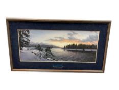 STEPHEN LYMAN AMERICAN WILDLIFE / LANDSCAPE ARTIST LIMITED EDITION PRINT TITLED LAST LIGHT OF WIN...