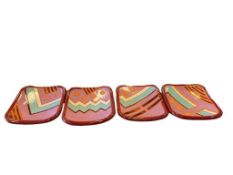 RICHARD DURBIN SCHNEIDER STUDIO ART POTTERY FOUR PIECE CLAY SOUTHWEST DESIGN ART PANELS