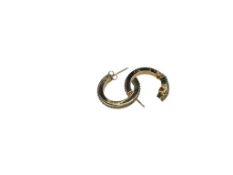 14K YELLOW GOLD SCRAP EARRINGS WITH DIAMOND CUTS