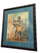 NEIL RANDALL DAVID SR. NATIVE AMERICAN ARTIST AND KATSINA CARVER ORIGINAL ACRYLIC PAINTING