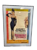 1961 BREAFAST AT TIFFANY'S ORIGINAL ADVERTISING CLASSIC MOVIE POSTER STARRING AUDREY HEPBURN