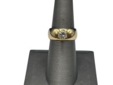 14K YELLOW GOLD .75CT DIAMOND SOLITAIRE BAND RING