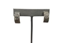 VINTAGE STERLING SILVER MARCASITE CURVED EARRINGS