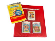 1985 - 1986 GARBAGE PAIL KIDS SERIES 1-4 COLLECTOR STICKER CARDS PLUS THREE GIANT STICKER PACK