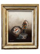 ROBERT YELLOWHAIR FULL-BLODDED DINE NAVAJO NATIVE AMERICAN ARTIST ORIGINAL OIL ON CANVAS