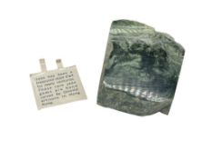 STUNNING PIECE OF GREEN JADE CARVED BY ARTISANS IN HONG KONG