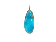 VINTAGE STERLING SILVER TURQUOISE PENDANT
