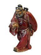 CHINESE MYTHOLOGY ZHONG KUI DEMON QUELLER SHIWAN POTTERY STATUE TAOSIT DIETY