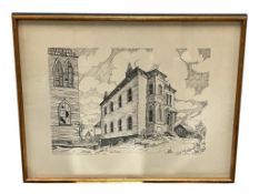 THELMA DAVIS CALHOUN OHIO BORN CARSON CITY, NEVADA ARTIST PRINT PARISH HOUSE VIRGINIA CITY