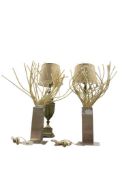 MODERN IKEA STRANNE LED PLANT-LIKE LAMP STAINLESS STEEL FINISH METAL TABLE LAMPS